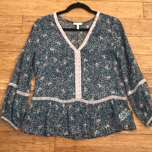 Joie Purple Floral Blouse